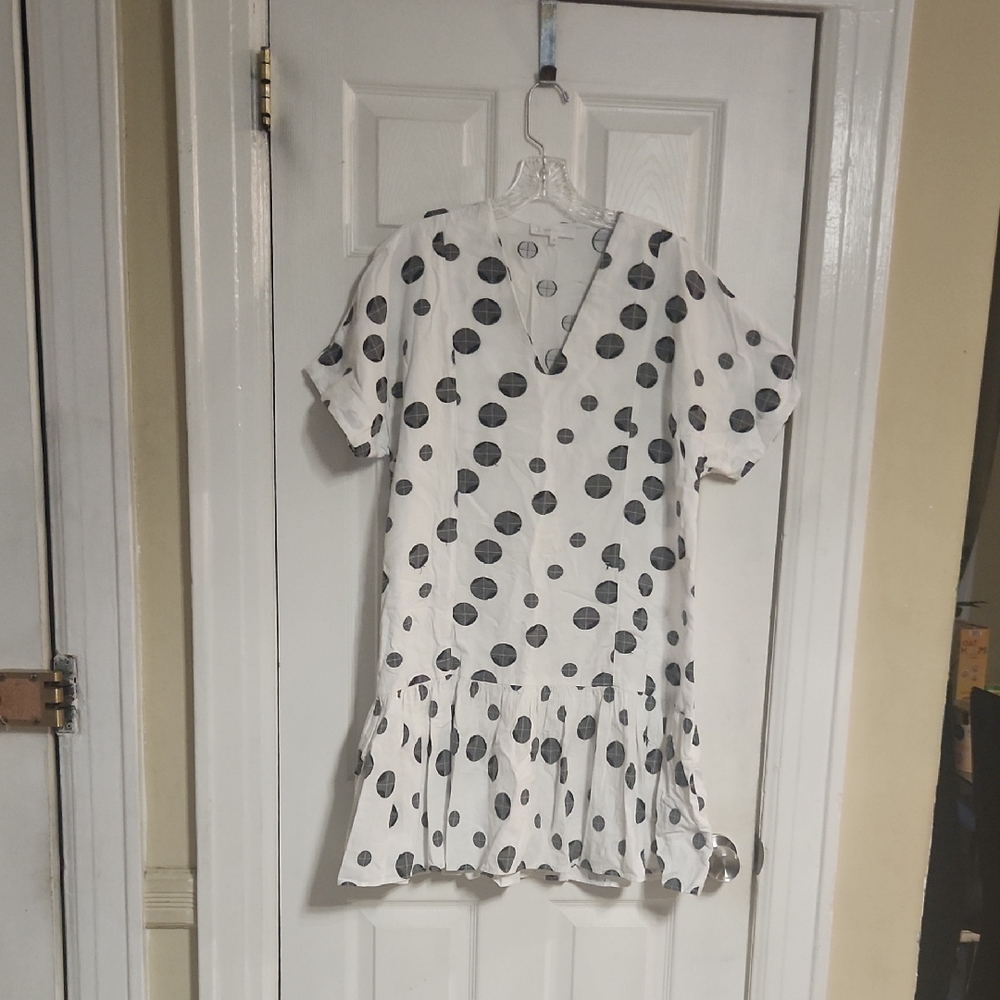 Corey Lynn Calter Kids Dress in White with Black Dots